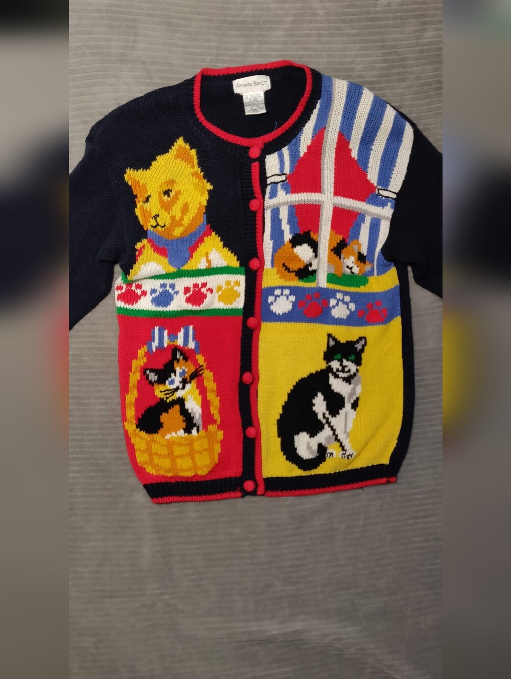 Alexandra Bartlett Cat Cardigan